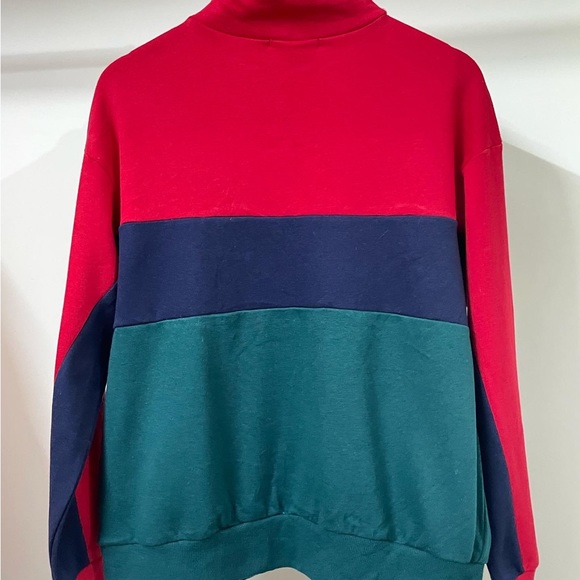 FOREVER 21 AUTHENTIC STRIPES RING CHAIN RED,BLUE & GREEN SWEATSHIRT FOR WOMEN’S - Picture 3 of 5